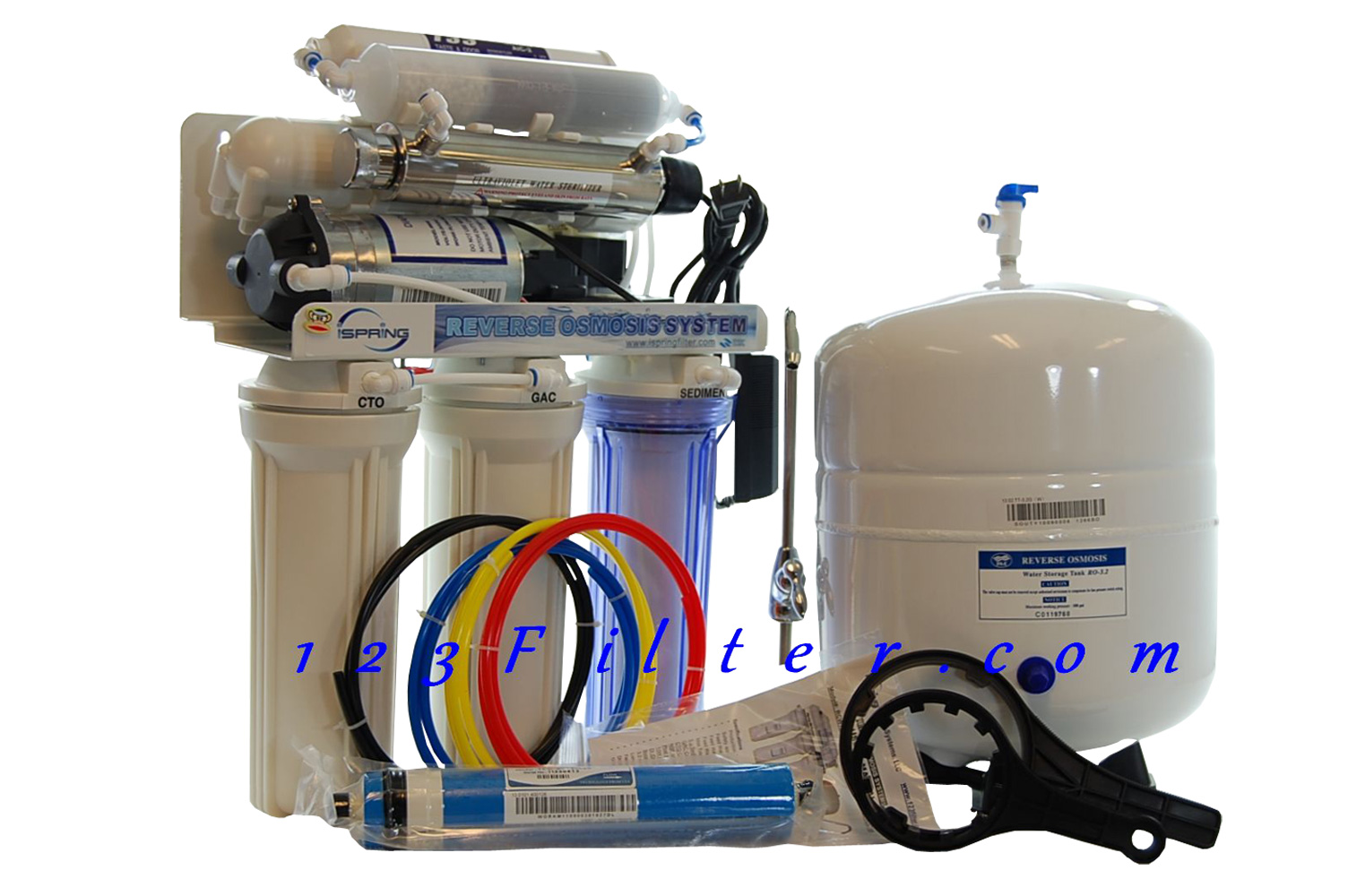 iSpring 7-stage 100GPD Reverse Osmosis UV Alkaline Filter #RCC1UP-AK
